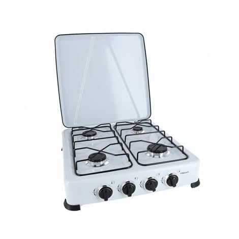 Cocina gas yregas esmaltada blanca 4 fuegos