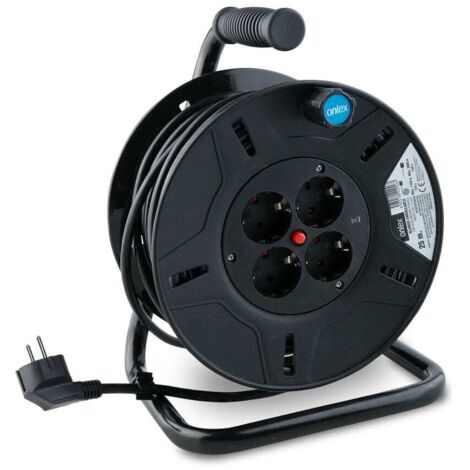 Alargo enrollable 4 tomas onlex 25 mts