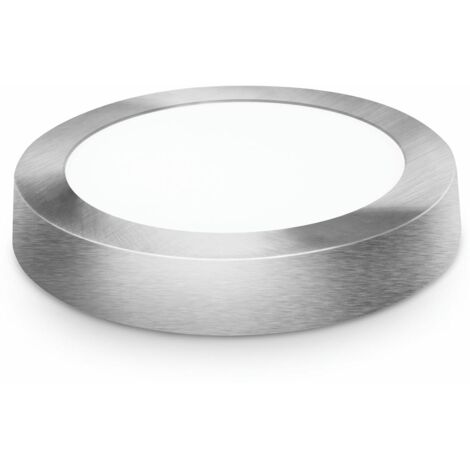 Downlight led superficie redondo plata matel 12w 6400K (1/3)