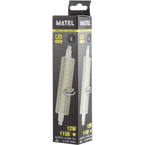 Bombilla led lineal matel 118mm R7S 12W 2700K (1/3)