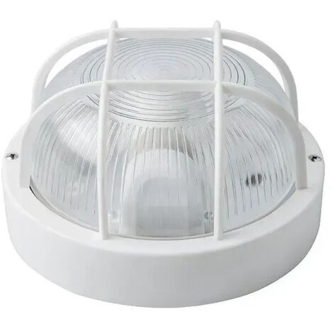 Aplique redondo exterior IP54 E27 blanco (1/2)