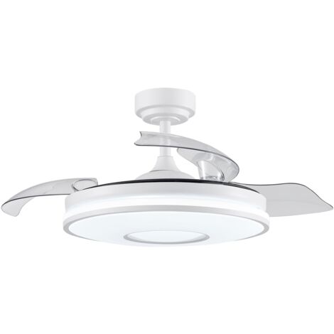 Fabrilamp – Ventilador de techo DC Dani 59W – 6980 lúmenes – 4 aspas – 6 velocidades – Luz regulable 3000K/4200K/6500K – Mando a distancia incluido (1/3)