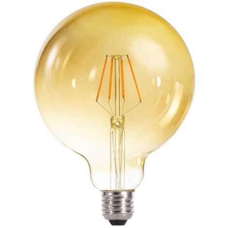 Bombilla filamento LED de tipo globo “G125” E27 (4W 2000K 350lm) – Caramelo (1/2)