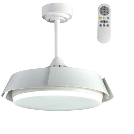 Ventilador de techo LED smart “Batán” regulable con control remoto (35W 3CCT 3200lm) IP20 Ø107cm color blanco (1/5)