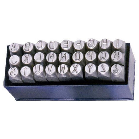 COFAN conjunto estampación letras 6 mm , Juego de punzones de letras. Fabricado en acero de aleación de alta calidad que proporciona una mayor resistencia y durabilidad. Puedes uti