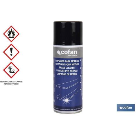 COFAN limpiador de acero inoxidable 400 ml , Limpiador de acero inoxidable de 400 ml. Limpiador de todo tipo de metales, especialmente acero inoxidable. Elimina huellas dactilares,