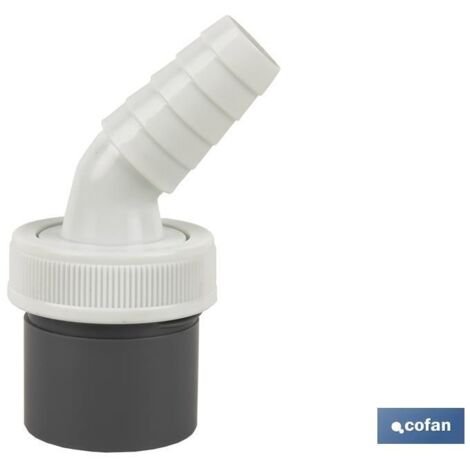 conexión pvc ø40 mm con toma auxiliar para electrodomésticos