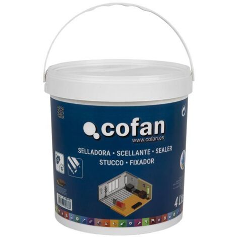 COFAN selladora al agua 4 l , Selladora indicada para la homogeneización de diferentes superficies: madera, yeso, ladrillo, hormigón, cemento, etc. Su uso puede ser tanto para exte