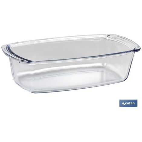 FUENTE OVAL ALARGADA DE VIDRIO BOROSILICATO MODELO BARITINA 1800 ML