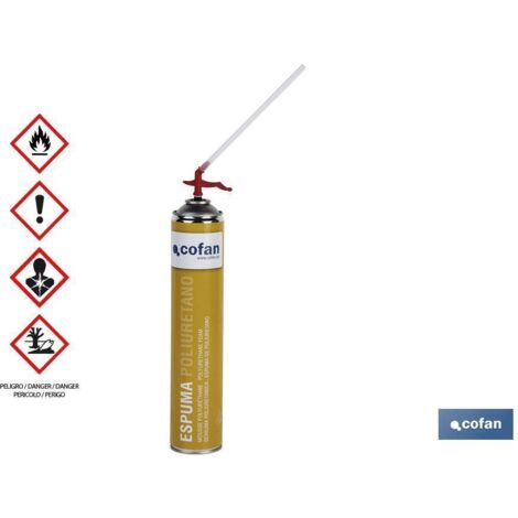 COFAN espuma poliuretano 750ml 45l manual , La espuma de poliuretano manual es de poliuretano autoexpansible con una estructura de alta calidad que se cura reaccionando con la hume