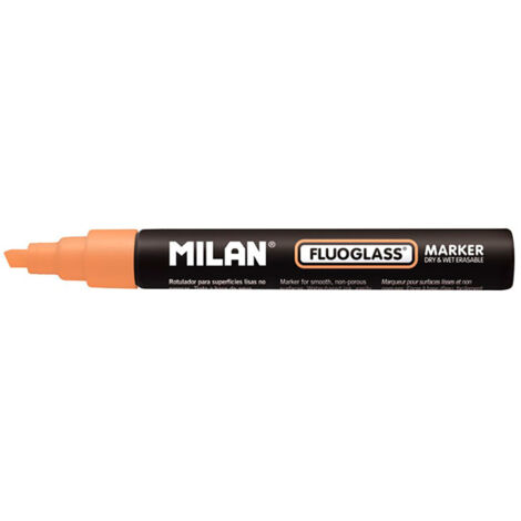 Blíster con rotulador naranja Fluoglass 2-4mm Milan (1/3)