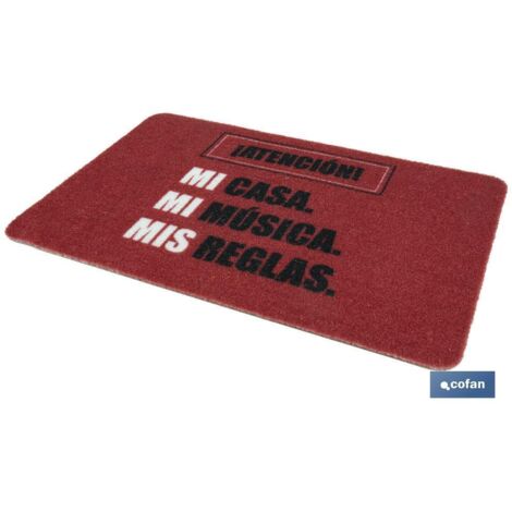 Felpudo estampado digital "reglas" 40x60 cm (1/4)