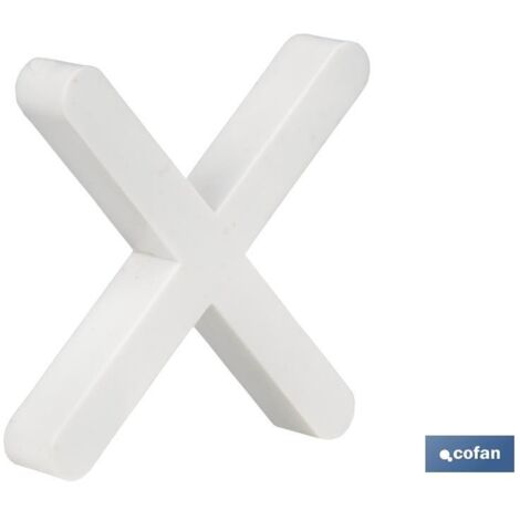 COFAN cruceta para alicatado 3,0 mm 300 uds , Crucetas de gran resistencia para alicatado, reforzadas y diseñadas para soportar losas pesadas. Son esenciales para garantizar la pre