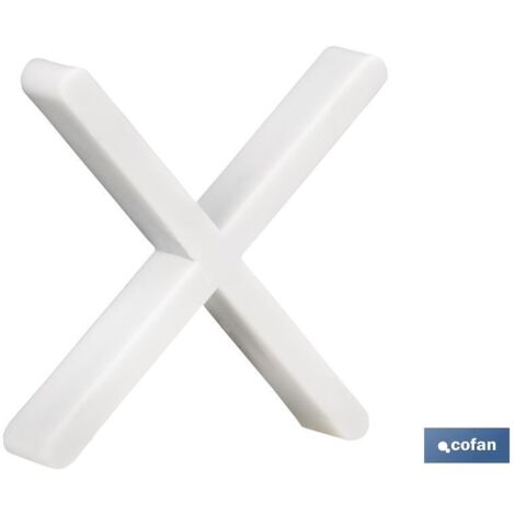 COFAN cruceta para alicatado 2,0 mm 300 uds , Crucetas de gran resistencia para alicatado, reforzadas y diseñadas para soportar losas pesadas. Son esenciales para garantizar la pre