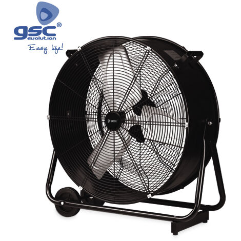 Ventilador metálico de suelo Bampa Ø70cm 250W Negro