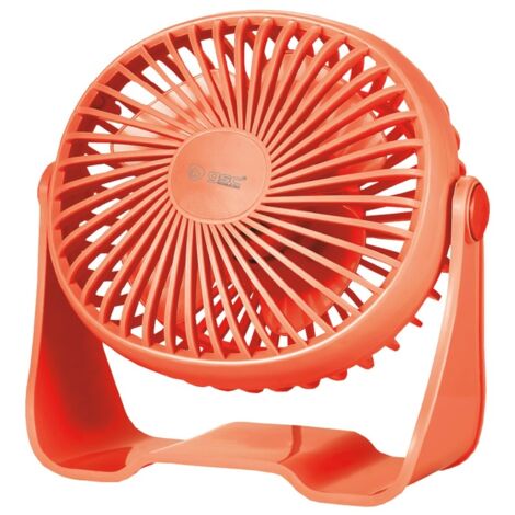 Mini ventilador sobremesa USB Alua Ø15cm 3W Rojo