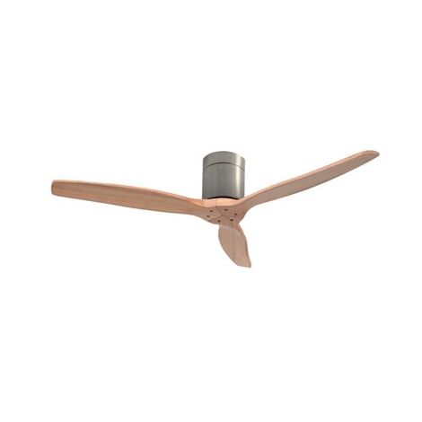 Ventilador techo Mucari con mando Ø132 3 aspas DC Níquel (1/3)