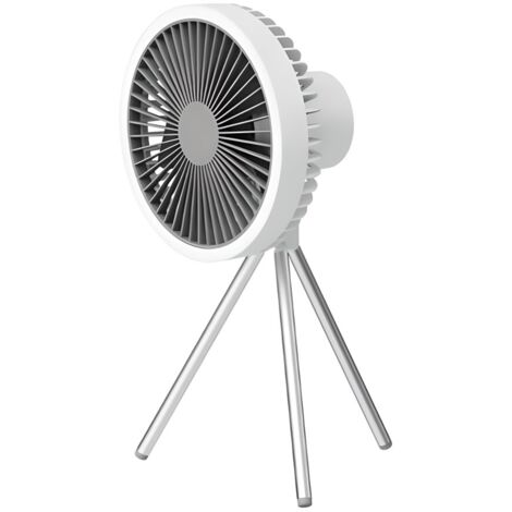 Ventilador portátil regulable LED recargable por USB “Brise” (5,5W) IP20 Ø18x20,5x34cm color blanco (1/5)