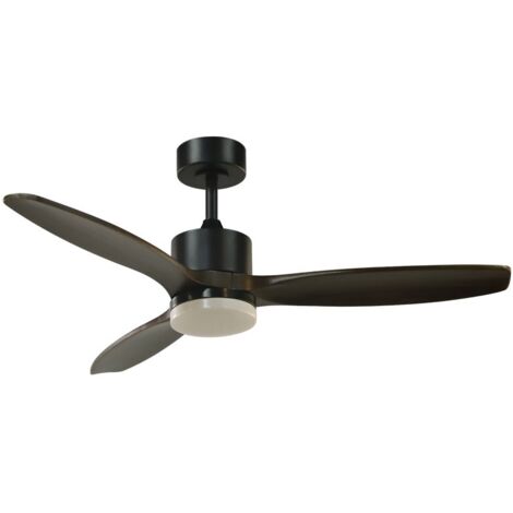 Ventilador de techo LED "Terre" regulable con control remoto (22W 3CCT 1600lm) IP20 Ø106cm color negro (1/5)