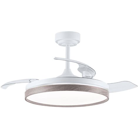 Ventilador de techo LED “Panam” regulable con control remoto (72W 3CCT 7920lm) IP20 Ø92cm color blanco y gris