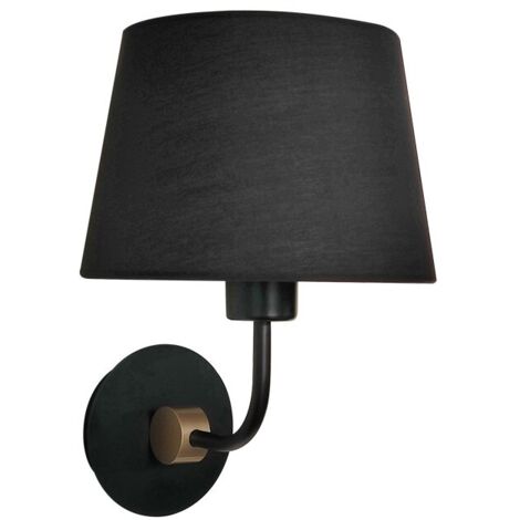 Aplique de pared "Solor" (1xE27) – Negro/Oro (1/4)