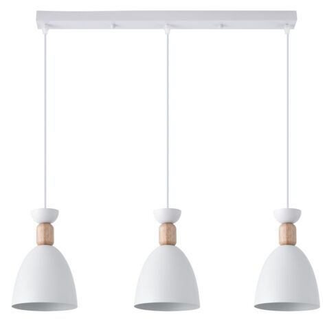 Regleta de techo “Cloe” de tres focos (3xE27) – Blanco (1/5)
