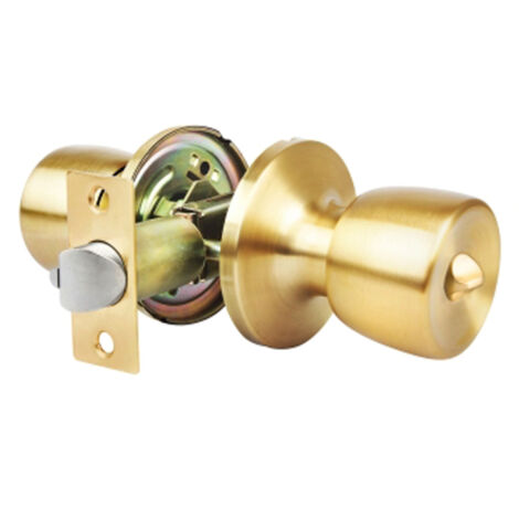 Pomo puerta handlock tubular entrada latón mate (1/2)