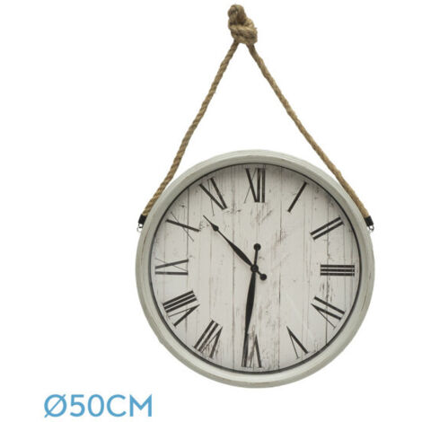 Reloj De Pared Zaman Blanco 50d C/cuerda Agujas Espada (1/3)