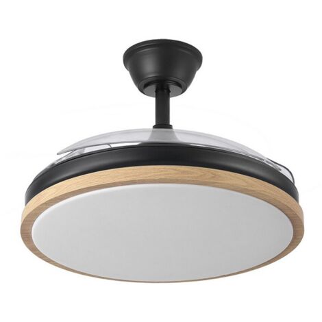 Ventilador LED Aspas Plegables Panam Negro: Estilo Nórdico y Funcionalidad en tu Hogar