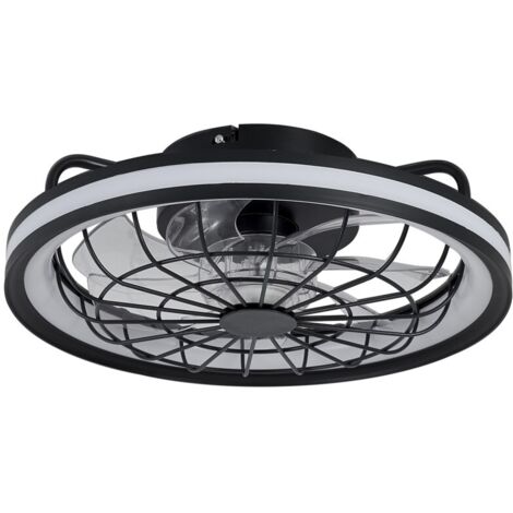 Ventilador de techo LED “Rafale” regulable con control remoto (50W 3CCT 4800lm) IP20 Ø40cm color negro (1/5)