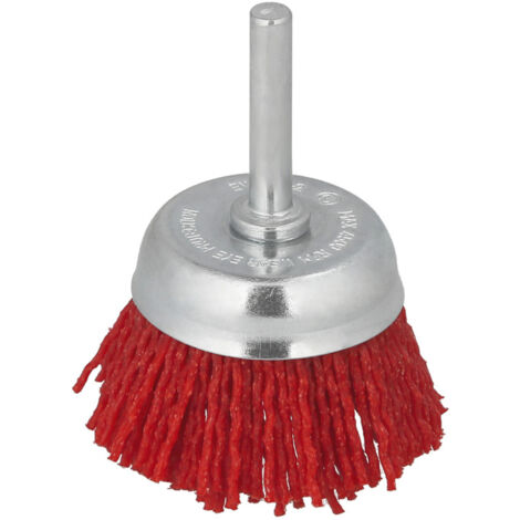 Cepillo Nylon Taza Ø 50 mm. 1/4". Cepillo De Lijado Nailon. Cepillo Para Taladro De Nailon, Cepillo De Alambre Abrasivo De Nylon (1/5)