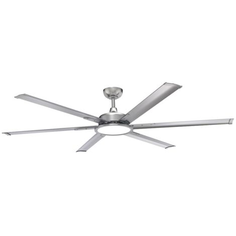 Ventilador de techo LED “BigBen” regulable con control remoto (20W 3CCT 2000lm) IP20 Ø180cm color plata (1/5)