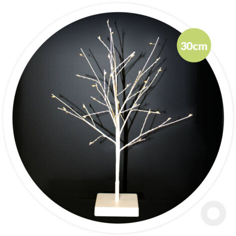 Árbol decorativo LED Cumia 30cm 2xAA Blanco (1/2)