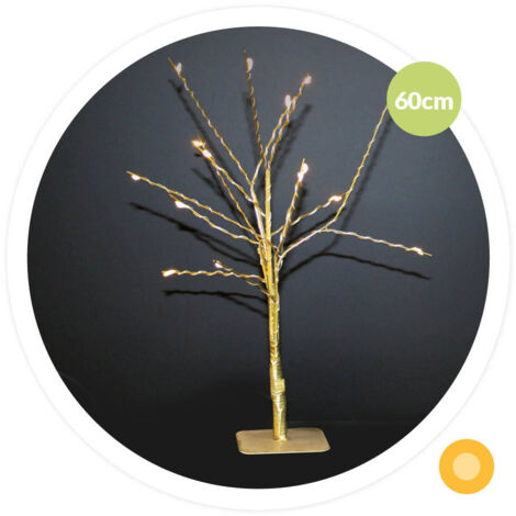 Árbol decorativo LED Cumia 60cm 3xAA Dorado (1/2)