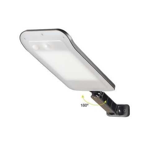 Farola solar LED Bajura con sensor crepuscular y movimiento 14W 6500K Negro (1/6)