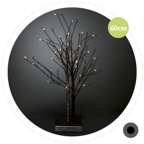 Árbol decorativo LED Cumia 60cm 3xAA Negro (1/2)
