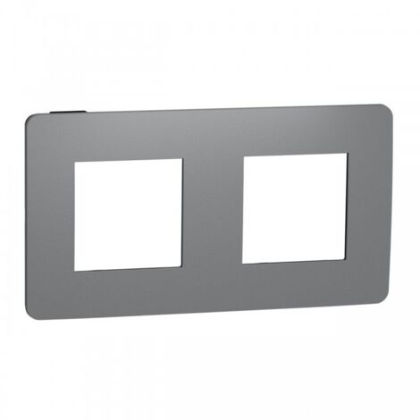 Marco 2 elementos STUDIO gris negro SCHNEIDER NU280422