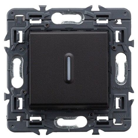 Conmutador VALENA NEXT 1P luminono 10A dark LEGRAND 741441