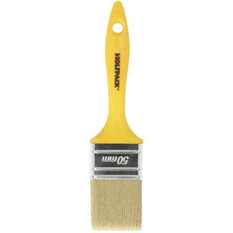Paletina Profesional Cerda Blanca Ancho 50 mm. Cerdas Naturales Mango Plastico Ergonomico, Brocha Pintor, Pincel Pintura (1/5)