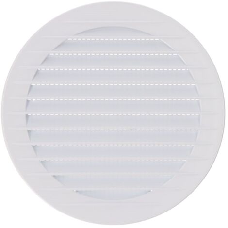 Rejilla de ventilación redonda empotrable con mosquitera fabricada en ABS de color blanco Ø12cm Ø14,7cm EDM (1/3)