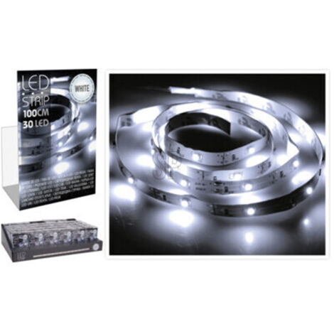 Tira Led 1m 30Leds 3PilasAA1.5V BlancoFrío AX5-322600 (1/2)