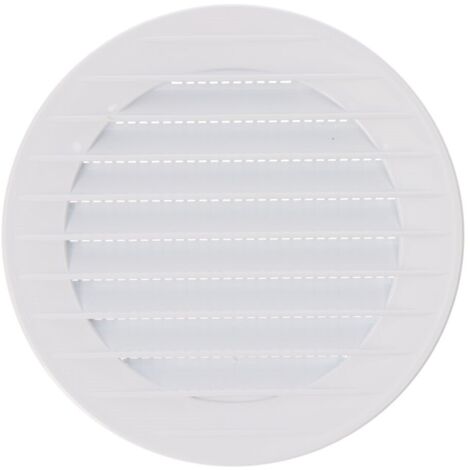 Rejilla de ventilación redonda empotrable con mosquitera fabricada en ABS de color blanco Ø9cm Ø12cm EDM (1/3)