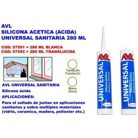 Silicona Ácida Universal Antimoho Quilosa 280 ml Blanca (1/3)