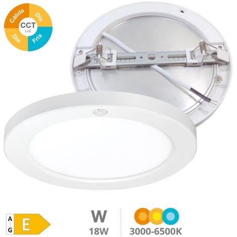 Downlight LED regulable "Bario" de superficie/empotrable con sensor de movimiento/crepuscular (18W 3CCT 1970lm) color blanco (1/3)