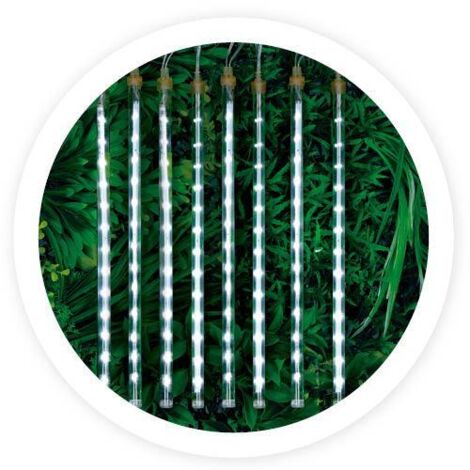 Cortina LED de efecto lluvia con 20 tiras y 8 funciones IP44 80x500cm (1/5)