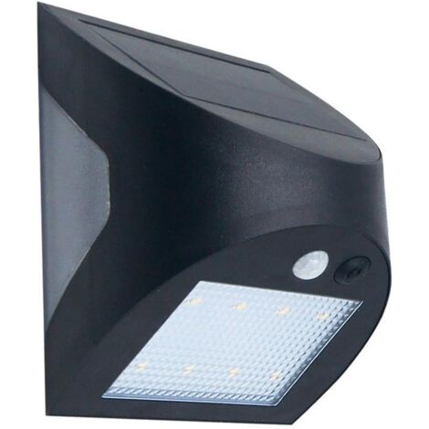 Aplique LED solar "Kolam" con sensor PIR de movimiento y crepuscular (3W 6000K 300lm) IP65 color negro (1/5)