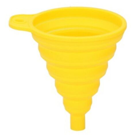 DUNLOP Embudo plegable para automóviles Ø9x10cm fabricado en silicona color amarillo (1/2)