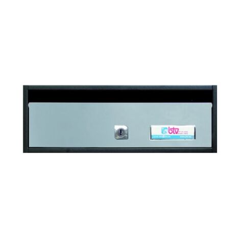 BTV Buzón horizontal comunidad "Aneto" 345x120x250mm fabricado en metal color plata