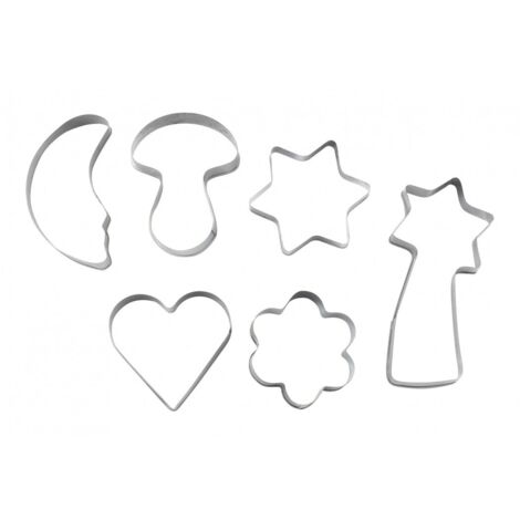Juego de 6 moldes cortapastas de acero inoxidable MetalTex 252350004 (1/3)