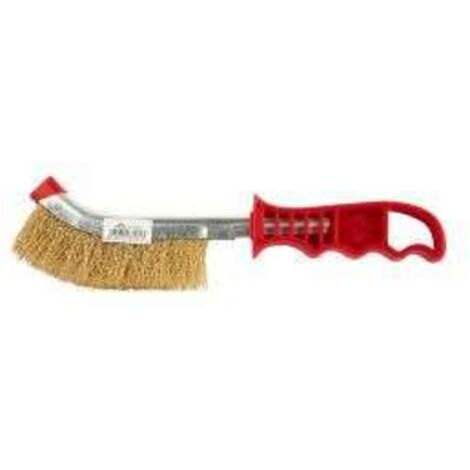BELLOTA cepillo pua acero 50806-a con mango , Cepillo manual acero latonado con mango 50806/A Tamaño: 265 mm Características: Forma de púa: Recta Material: Acero latona (1/5)